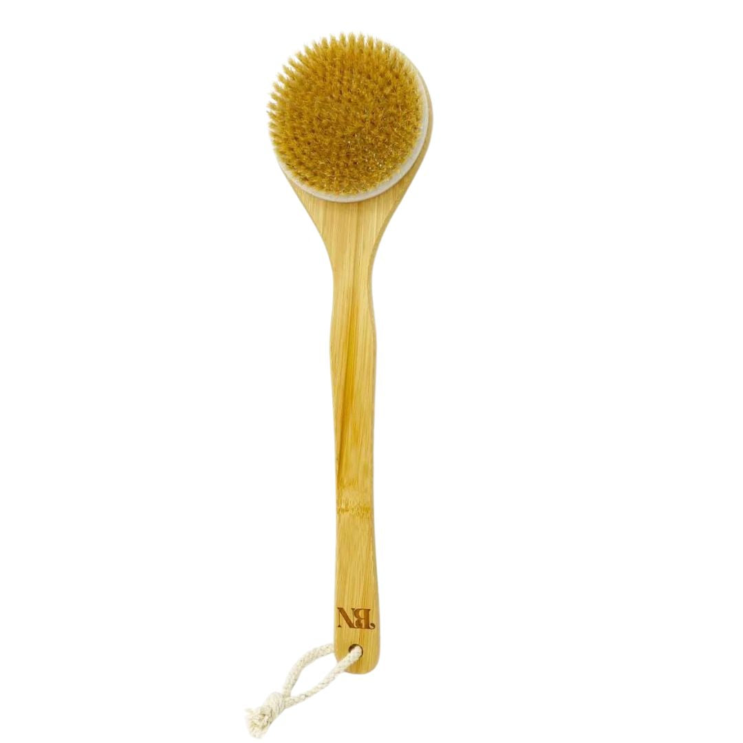 Ergonomische Bamboe Bad en Doucheborstel