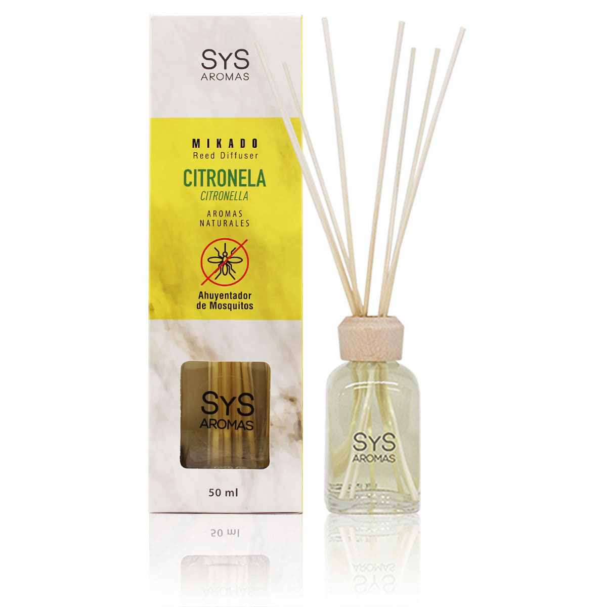 Geurstokjes Citronella luchtverfrisser huisparfum 50ml SYS Labnatur Nederland