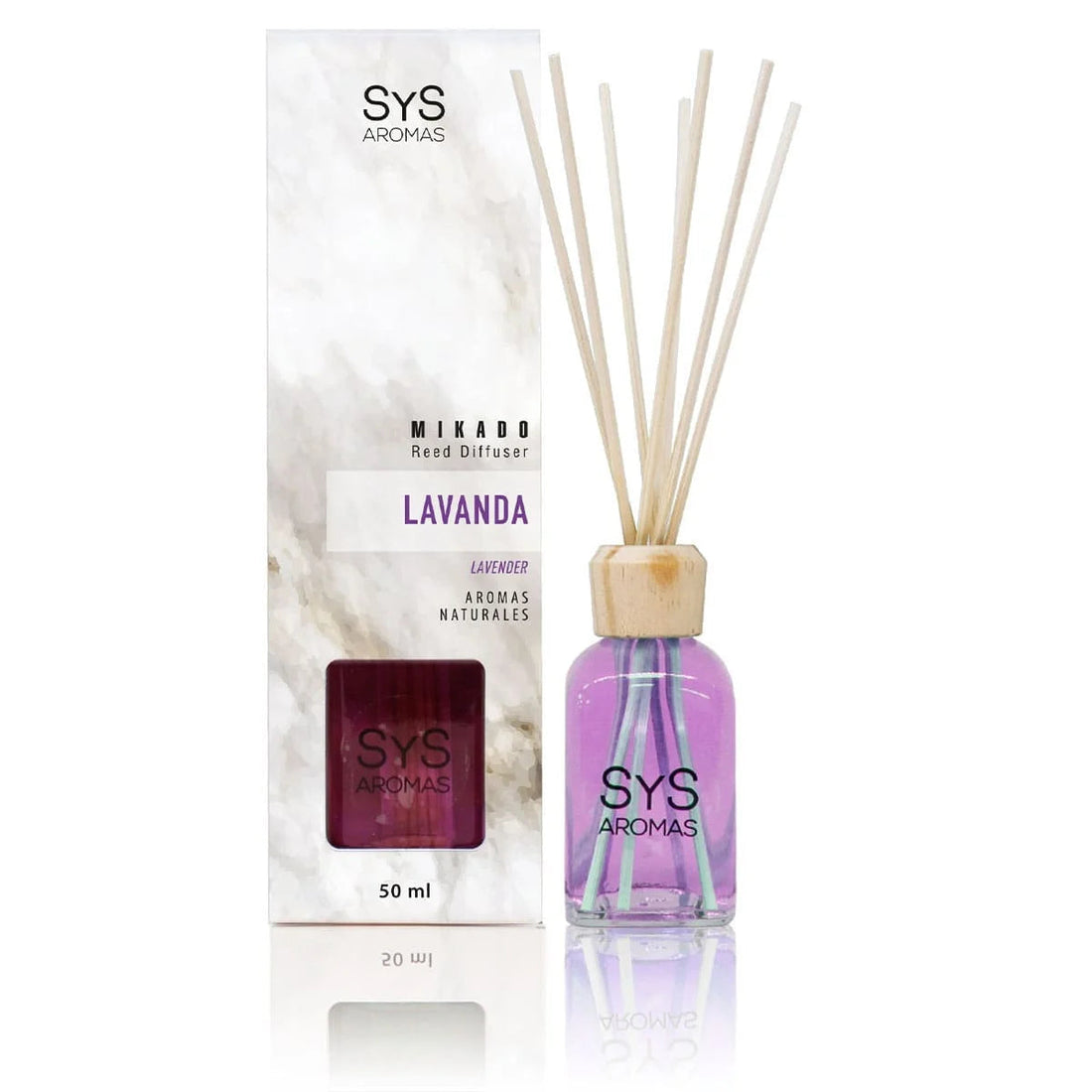 Geurstokjes Lavendel luchtverfrisser huisparfum 50ml SYS Labnatur Nederland