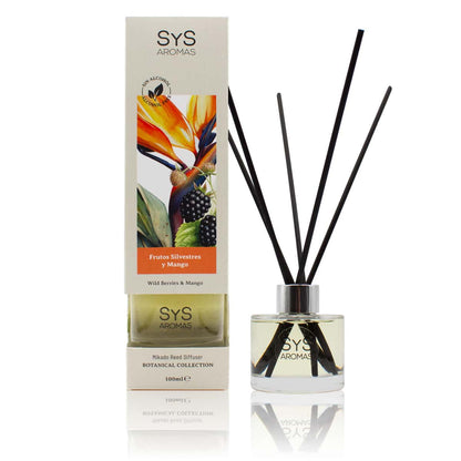 Geurstokjes Wilde Vruchten en Mango Luchtverfrisser 100ml Botanical SYS Aromas Labnatur Nederland