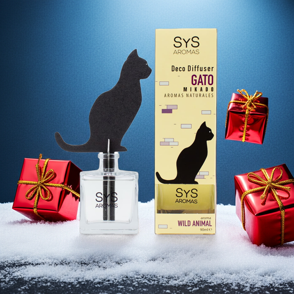 SYS Aromas Kat Geurdiffuser 90ml – Natuurlijke Frisse Geur | Wild Animal Collectie