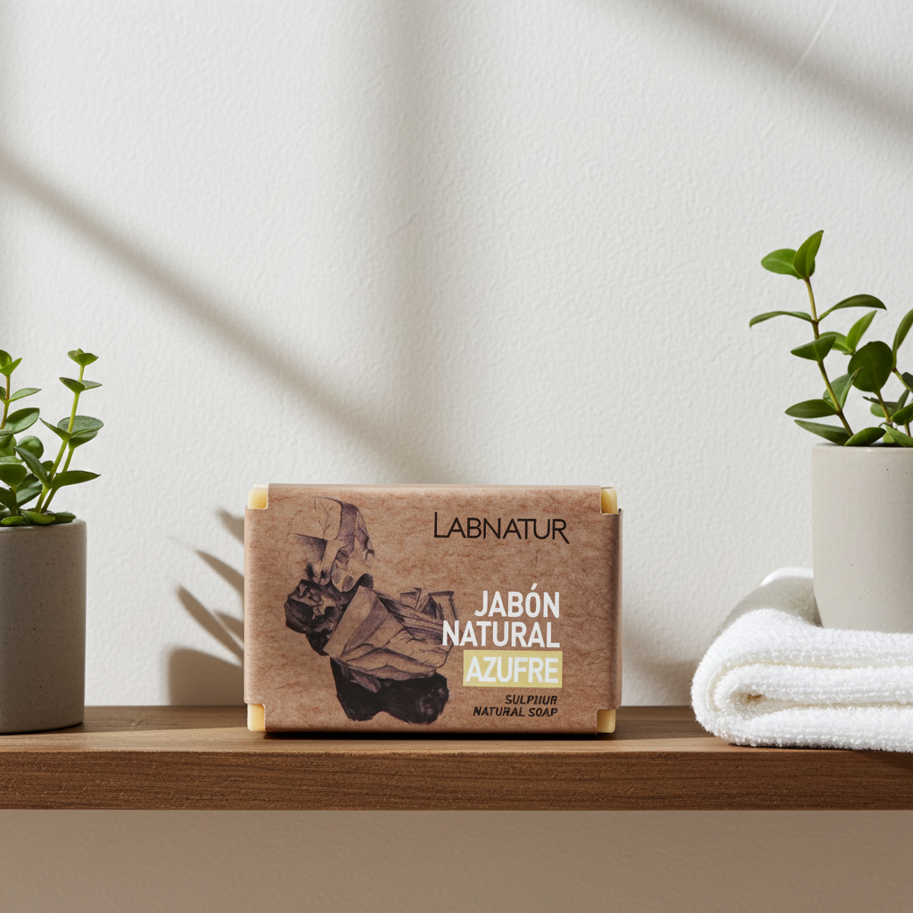 Natuurlijke Zwavelzeep 100 g – Diepreinigend voor Vette &amp; Onzuivere Huid