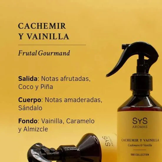 SYS Kasjmier en Vanille Roomspray - Huisparfum - Interieurspray 300ml