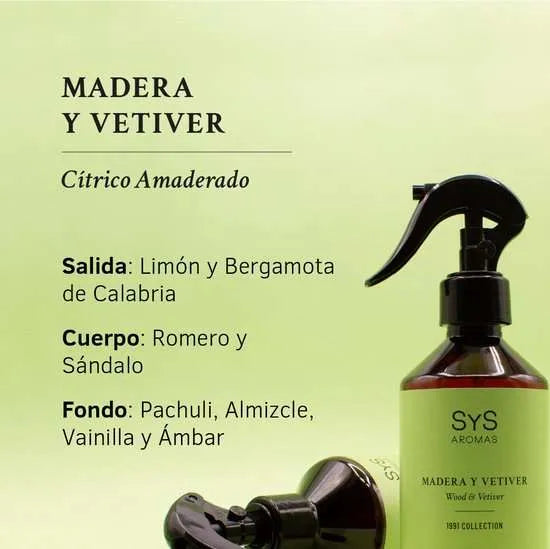 Geurspray Hout en Vetiver 300ml SYS