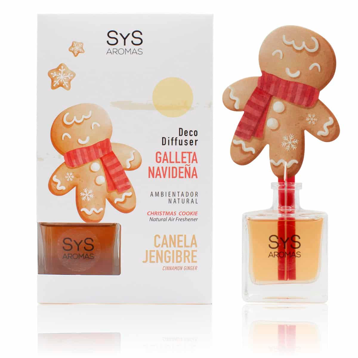 SYS Aromas Geurdiffuser Kaneel &amp; Gember 90ml – Warme Kerstgeur voor Thuis