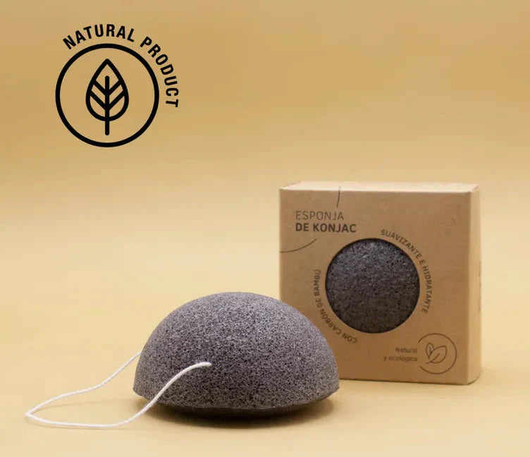 Gezichtsreiniging Spons Actieve Houtskool-Konjac Labnatur Nederland