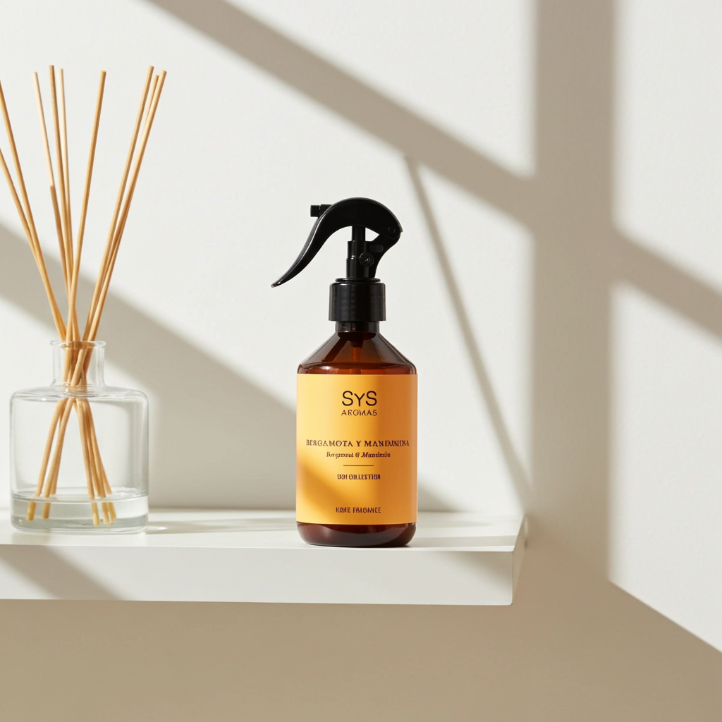 Room Spray Bergamot Mandarijn 300ml Frisse Natuurlijke Huisgeur Labnatur - Zij-aanzicht | Labnatur