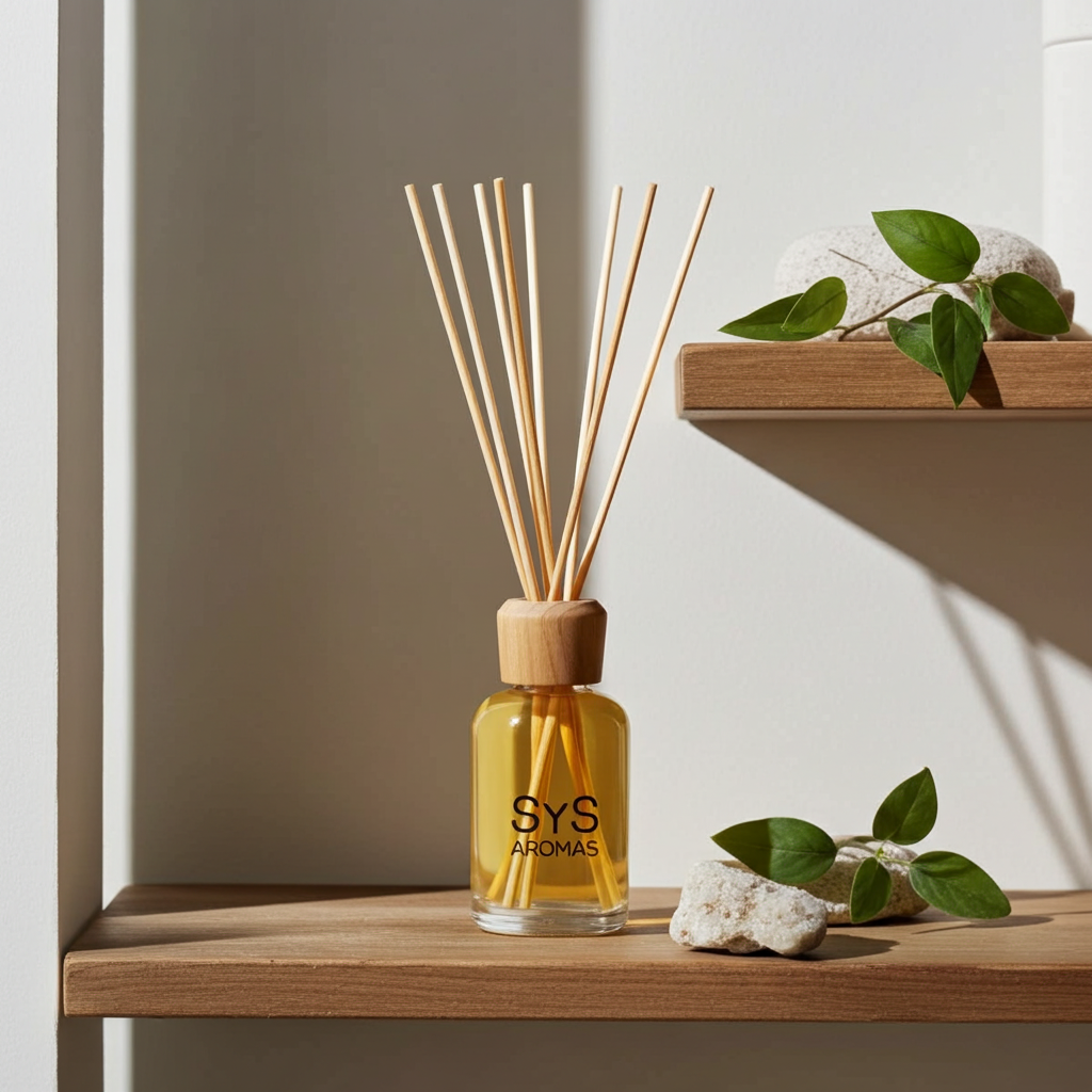 Geurstokjes Vanille 50 ml – Natuurlijke Geurverspreider &amp; Huisparfum | SYS