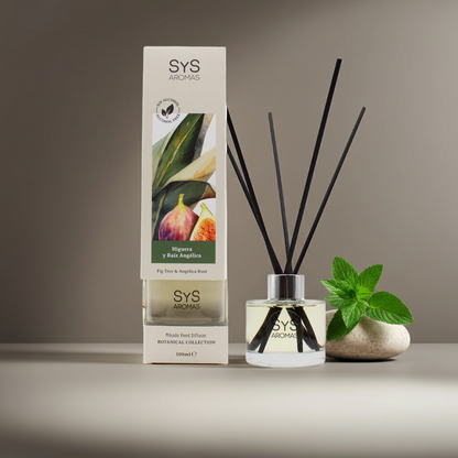 Geurstokjes Vijg &amp; Engelwortel 100 ml – Luxe Natuurlijke Luchtverfrisser | Botanical SYS Aromas