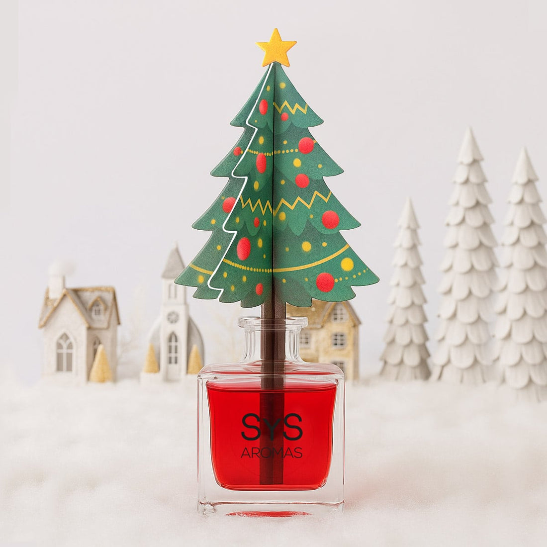 SYS Aromas Geurdiffuser Kerstboom Rode Vruchten 90ml – Feestelijke Geur &amp; Sfeer