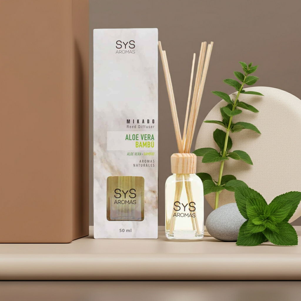 Geurstokjes Bamboe &amp; Aloe Vera 200 ml – Natuurlijke Luchtverfrisser | SYS