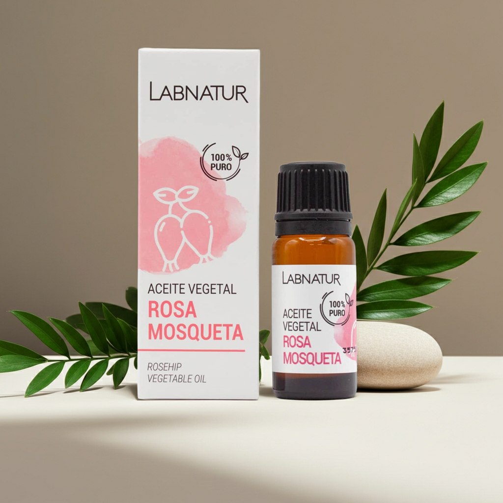 Plantaardige 100% Pure Rozenbottel Huidolie 10 ml – Natuurlijk &amp; Vegan | Hydraterende Gezichts- &amp; Huidolie | Labnatur