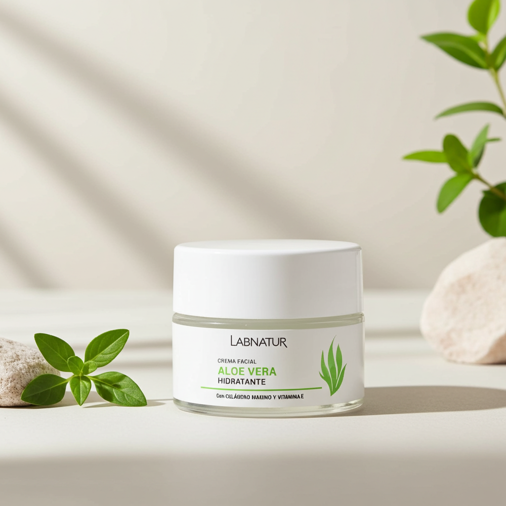 Aloë Vera Gezichtscrème 50 ml – Hydraterende Dagcrème Natuurlijk – Labnatur