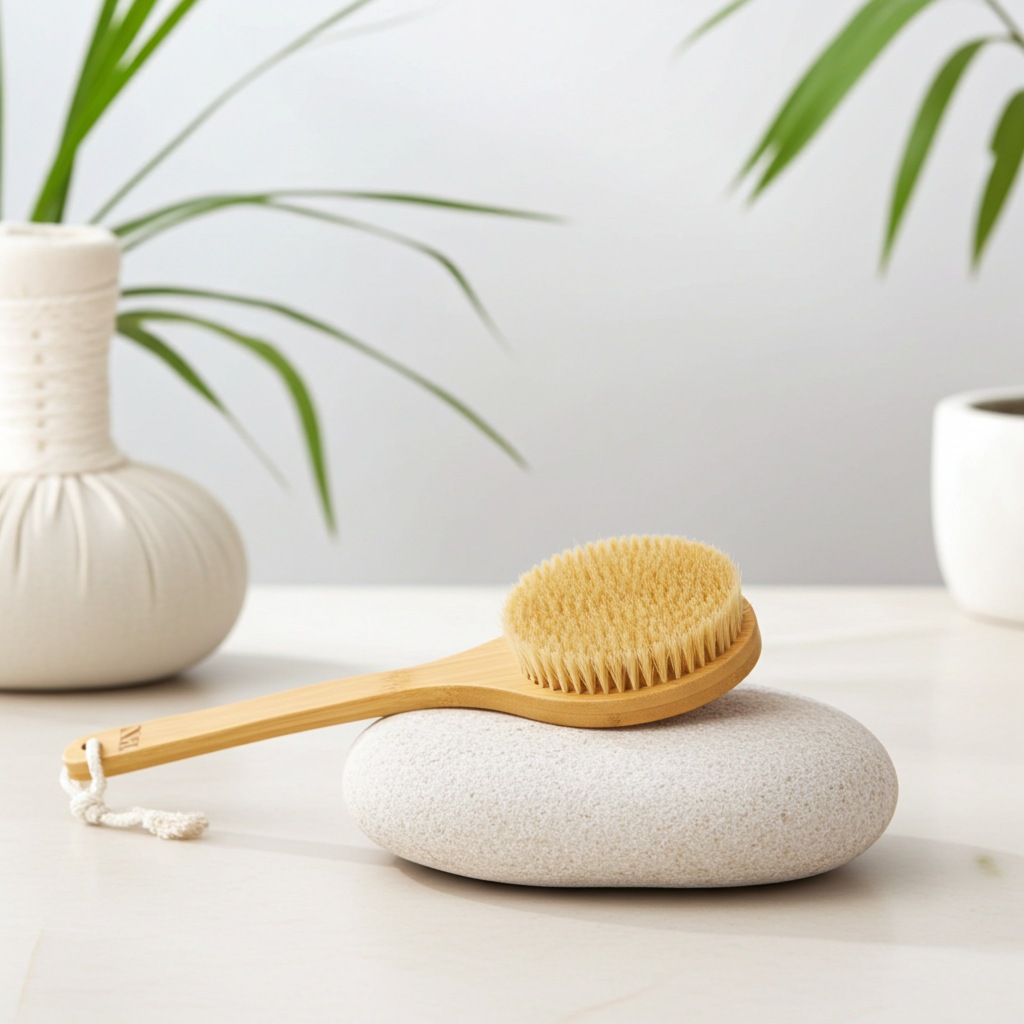 Bamboe Rugborstel – Exfolieert &amp; Reinigt Diep met Lange Steel