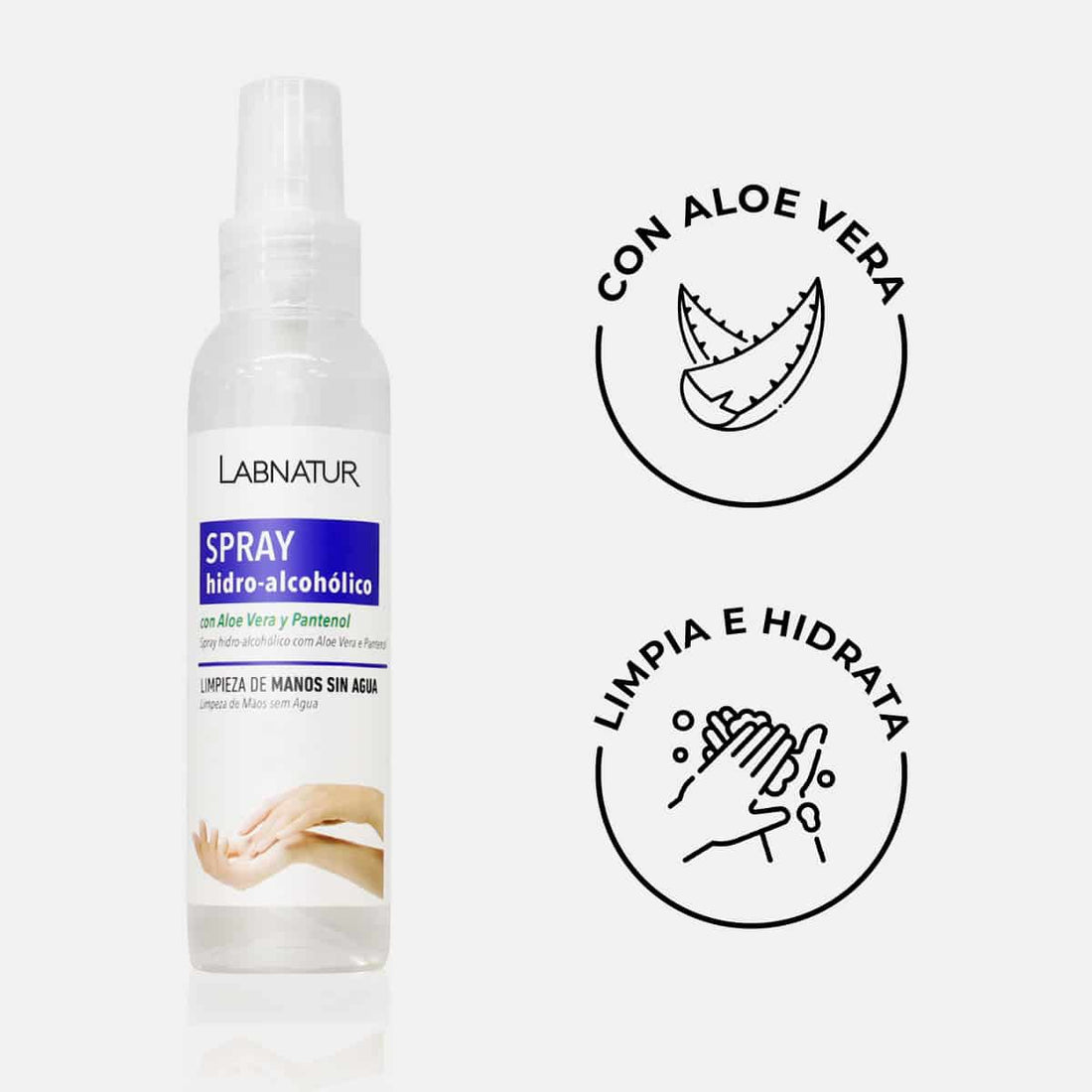Labnatur Handdesinfectie Spray 125ml – Hydraterend &amp; Antibacterieel Vegan
