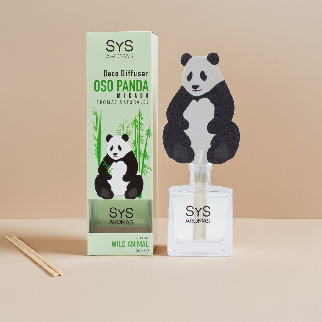 Geurdiffuser Panda 90 ml – Frisse Natuurlijke Huisgeur