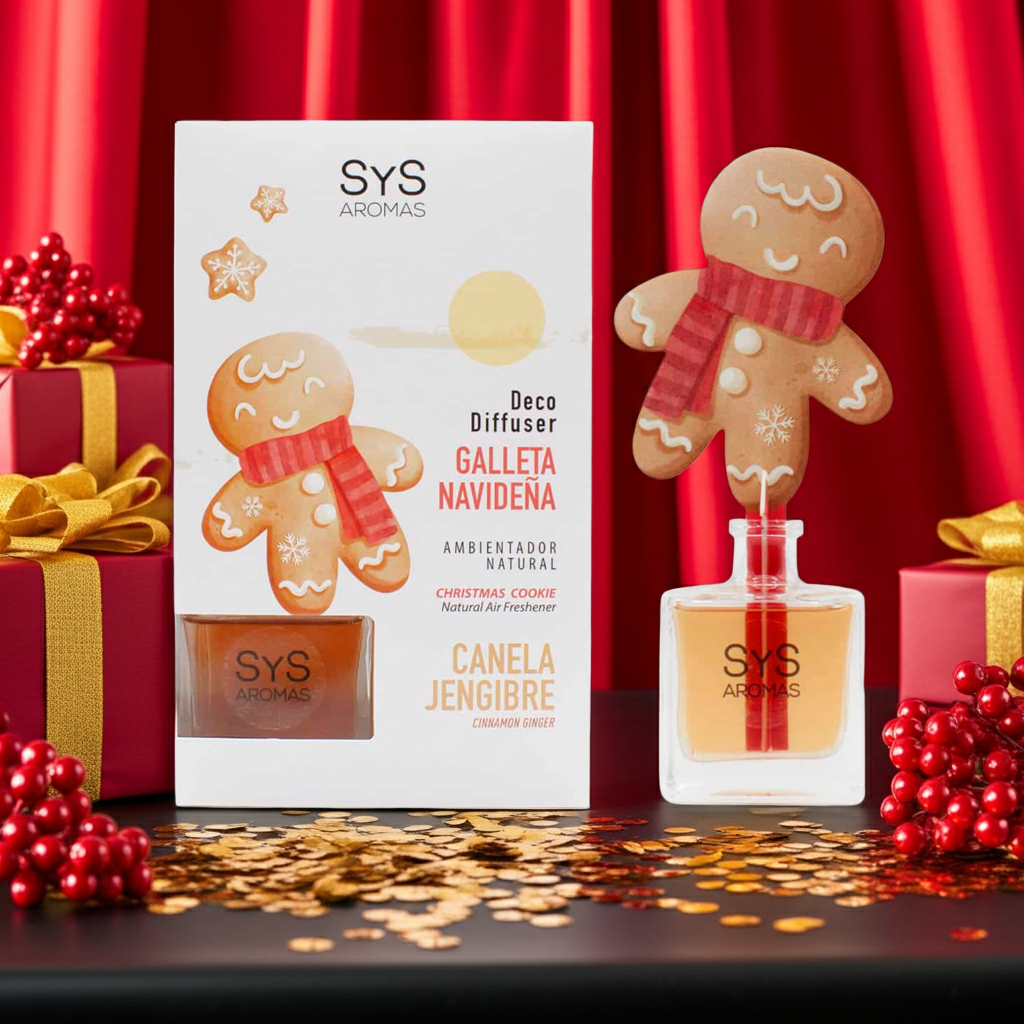 SYS Aromas Geurdiffuser Kaneel &amp; Gember 90ml – Warme Kerstgeur voor Thuis