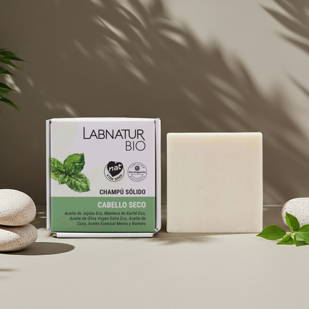 Shampoo Bar Droog Haar 75 g – 100% Natuurlijk &amp; Plasticvrij | Jojoba &amp; Shea – Labnatur Bio