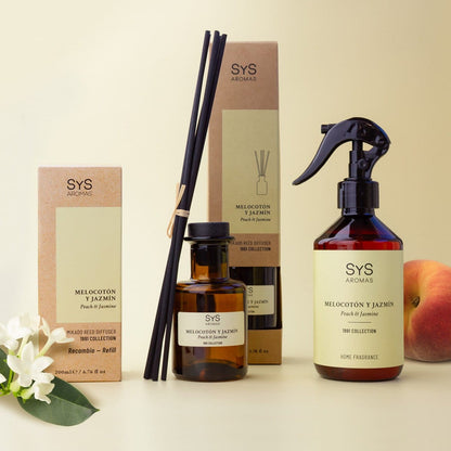SYS Aromas Spray Perzik &amp; Jasmijn 300ml – Zoete &amp; Bloemige Geur | Collectie 1991