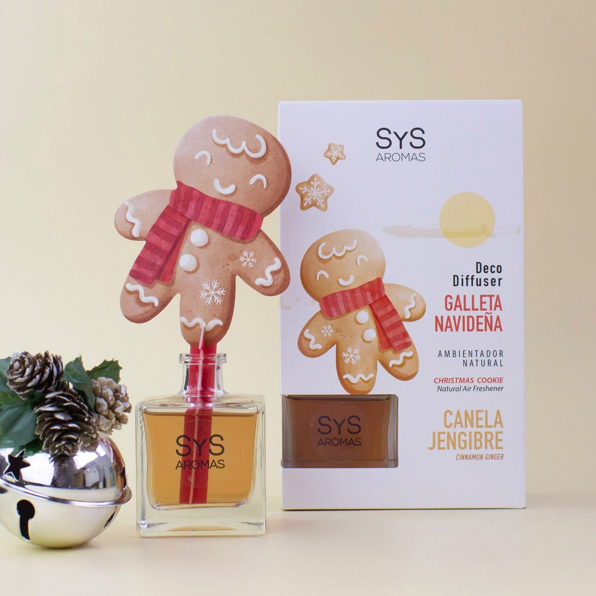 SYS Aromas Geurdiffuser Kaneel &amp; Gember 90ml – Warme Kerstgeur voor Thuis
