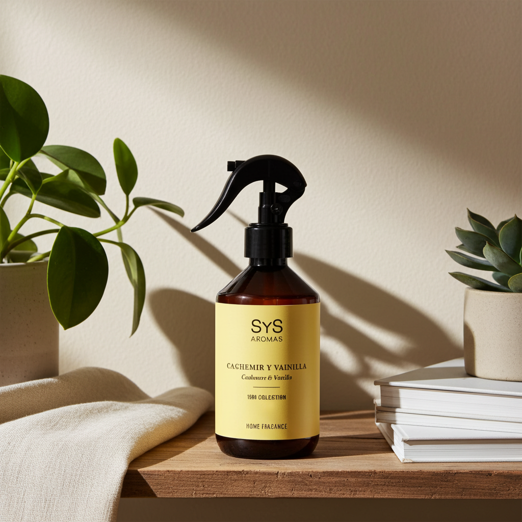 SYS Kasjmier &amp; Vanille Roomspray 300ml – Luxe Natuurlijke Interieurspray met Warme Zoete Geur