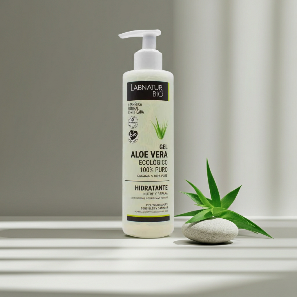 Aloe Vera Gel 100% Natuurlijk &amp; Biologisch – Hydraterend &amp; Verkoelend – Voor Gezicht, Lichaam &amp; Haar